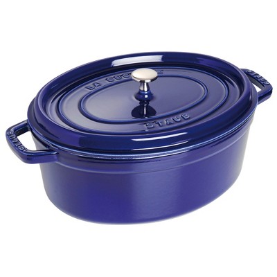 Staub Cast Iron 5.5-qt Round Cocotte - Dark Blue : Target