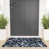 Ninola Design Watery Abstract Flowers Navy Looped Vinyl Welcome Mat - Society6 - 2 of 2