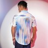 Campus Sutra Men Men's Sky Blue & Ivory White Strokes-Textured Shirt - 4 of 4