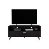 Vynxaria Modern TV Stand, 1 Door, 2 Shelves, Black Wengue, H 23.2" x W 54.7" x D 16" - 2 of 4