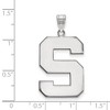 Black Bow Jewelry 14k White Gold Michigan State Spartans NCAA Extra Large Pendant - 2 of 3