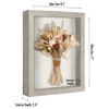 Americanflat 8.5x11 Shadow Box Frame in Drift wood with Soft Linen Back - Composite Wood with Polished Glass for Wall and Tabletop - 2 of 4
