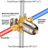 High Pressure 48-Settings Shower Head with Handheld Shower 7 Modes ABS Handheld Spray Shower Trim Kit for Bathroom-The Pop Home - 4 of 4