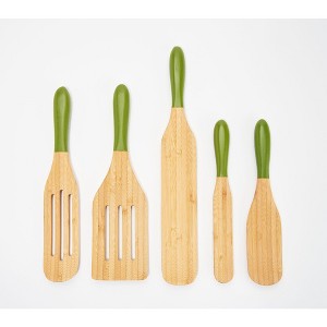 Mad Hungry 5-Piece Multi-Use Bamboo Spurtle Set Model K48351 Green - 1 of 1