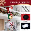 ChicFurnit Inflatable Holiday Decorations Santa Reindeer and Snowman Hanging Inflatable for Outdoor Christmas Display, Multicolored, 27.6"*27.6"*90" - 3 of 4
