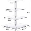 Hachikiko 5 - Tier Acrylic Cupcake Stand with LED String Light, Premium Cupcake Holder Tower for Weddings, Birthday Parties Decor - 4 of 4