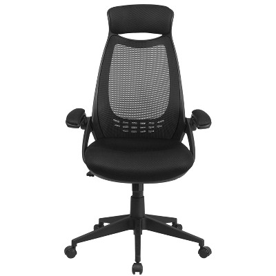 High Back Black Mesh Executive Swivel Office Chair with Adjustable Arms