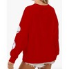Women's Sequin Baseball Patches French Terry Pullover Top - BiBi - 2 of 3
