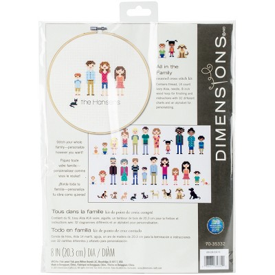 Dimensions Counted Cross Stitch Kit 8" Round-All In The Family