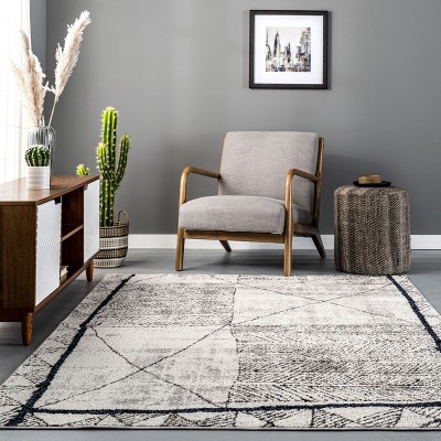 Luxurious Moroccan-Inspired 8' x 10' Geometric Cotton Area Rug