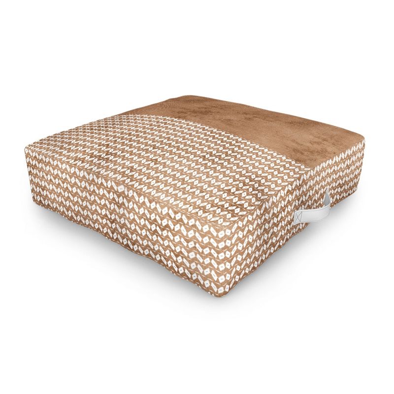 Sheila Wenzel-Ganny Two Toned Tan Texture Outdoor Floor Cushion - Deny Designs, 1 of 3