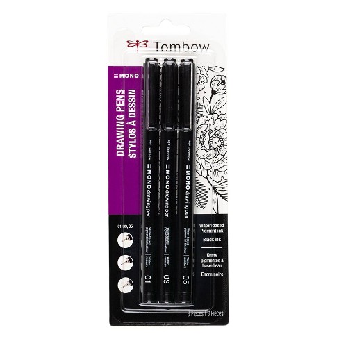3ct Pen Set Mono Drawing Black : Target