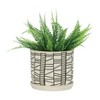 Sagebrook Home Set of Two 6"H/8"H Ceramic Abstract Tiled Design Planters for Living - 3 of 4