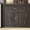 Famapy Dark Multi-Compartment Kitchen Pantry Cabinet,4 Shelf & 3 Glass Doors,Food Storage,Dinning Room - 4 of 4