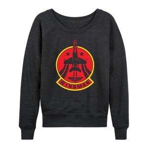 Women's - Top Gun: Maverick - Wingman Patch Lightweight French Terry Slouchy - 1 of 4