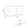 CAVINAS Dresser for Bedroom,Wood Dressers & Chest of Drawers with 6 Drawer for Dining Room,Living Room,Entryway - 3 of 4