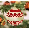 Gloria Duchin Red Enamel Christmas Ball Tree Ornament - 3 of 3