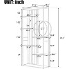 6 Tiers Bookshelf, Tall Bookcase Industrial Style Open Display Shelves, Modern Metal Frame Bookcases Large Bookshelf with Storage for Living Room - 2 of 4