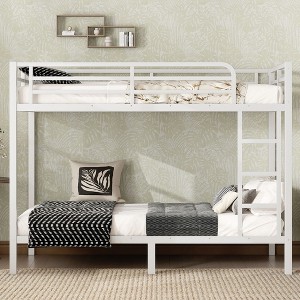 Kumasinova Metal Bunk Bed,Heavy Duty Bed with Ladder,High Guardrail for Kids,Bedroom,Noise Reduced,No Box Spring Needed - 1 of 4