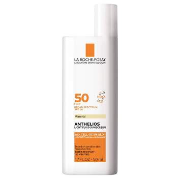 La Roche Posay Anthelios Ultra-Light Fluid Mineral Face Sunscreen with Zinc Oxide – SPF 50 - 1.7 fl oz
