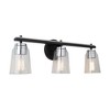 Artcraft Lighting Essex 3 - Light Vanity in  Black/Chrome - 4 of 4
