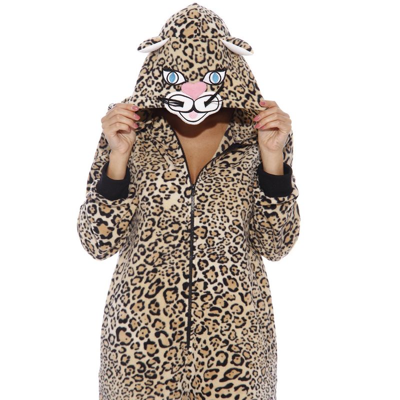 Just Love Womens One Piece Winter & Christmas Character Adult Onesie Hooded Pajamas, 2 of 5