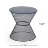 PAGED Iron Outdoor Side Table,17.75 inch Modern Patio End Tables for Backyard,Pool, Indoor Companion,Durable and Rustproof,Navy - 3 of 4