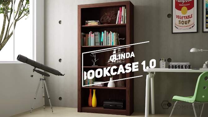 71.85" Olinda 5 Shelf Bookcase - Manhattan Comfort, 2 of 6, play video