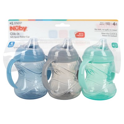 Photo 1 of 2 pack -Nuby 3pk Clik-It Handle Cup - Neutral - 8oz