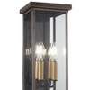 Minka Lavery Modern Outdoor Wall Light Fixture Oil Rubbed Bronze 4-Light 17" Clear Glass for Post Exterior House Porch Yard Patio - 3 of 3