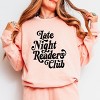 Late Night Readers Club Distressed - Women's Lightweight Garment Dyed Sweatshirt - 2 of 4