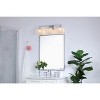 Elegant Lighting Phineas 3 lights bath sconce in black with clear crystals - 2 of 4