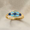 Ross-Simons Italian Tonal Blue Enamel Ring in 14kt Yellow Gold - 4 of 4