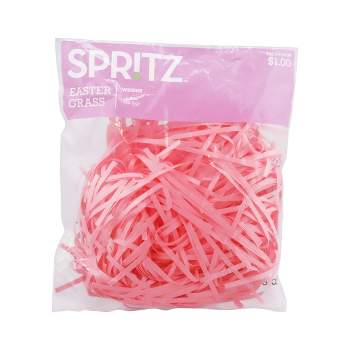 3 Pack of Pink Reusable Shredded Plastic Easter Basket Grass Bags Bundle  255g Total Party Accessory Lot