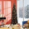 TopComfy Christmas Tree Stands 7ft Pencil Artificial Christmas Tree Holiday Tree Holiday Decor Slim Shape for Holiday, Black, 38.22"*7.88"*9.06" - 2 of 4