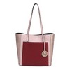 MKF Collection Leah Vegan Leather color-block Women’s Tote Bag by Mia K - 2 of 4