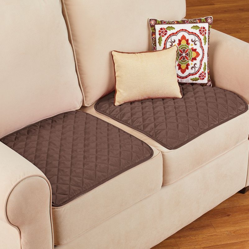 Collections Etc Quilted Waterproof Seat Protector - Set of 2 - Machine Washable, Use for Indoor or Outdoor Seating, 2 of 3