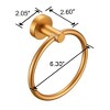 Gold Robust Aluminum Hand Towel Ring with Round Design, Ideal for Optimized Bathroom Space - 4 of 4