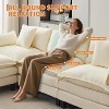 112" Modular Sectional Sofa, U-Shape Cloud Couch/Deep Seat/Armrest/Plush Corduroy Fabric, No Assembly Required, Space-Saving - 3 of 4