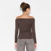 Women's Long Sleeve Synthetic Off the Shoulder Party Top - Wild Fable™ - 3 of 4