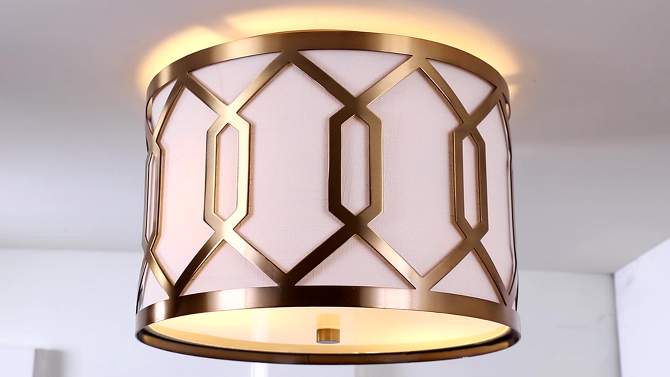 12.25" Hex Flush Mount Ceiling Light (Includes Energy Efficient Light Bulb) - JONATHAN Y, 2 of 6, play video