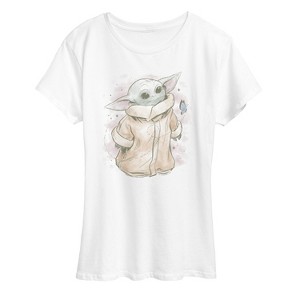 Women's - Star Wars - The Mandalorian Grogu Tonal Washed Short Sleeve Graphic T-Shirt - 1 of 4