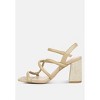 Artha Open Square Toe Block Heel Sandals - 3 of 4