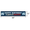 Big Dot of Happiness Boy 16th Birthday - Happy Birthday Sweet Sixteen Decorations Party Banner - 2 of 4