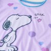 Girls' Snoopy 3pc Pajama Set - Blue - 3 of 4