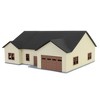 1/64 Tan & Brown Ranch Farm House w/ Opening Garage & Back Deck, 3D Print RW-60B - 2 of 4
