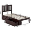 AFI Furnishings Tahoe Platform Bed T with Drawers ES - 2 of 4