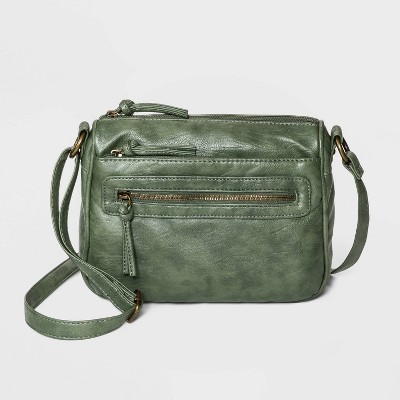  Bueno Zip Closure Crossbody Bag - Olive Green 