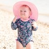 RuffleButts Baby/Toddler Girls UPF50+ Long Sleeve One Piece Rash Guard - 3 of 3