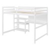 TiramisuBest Full Size Wooden Loft Bed with Shelves, Desk and Writing Board,White - 4 of 4